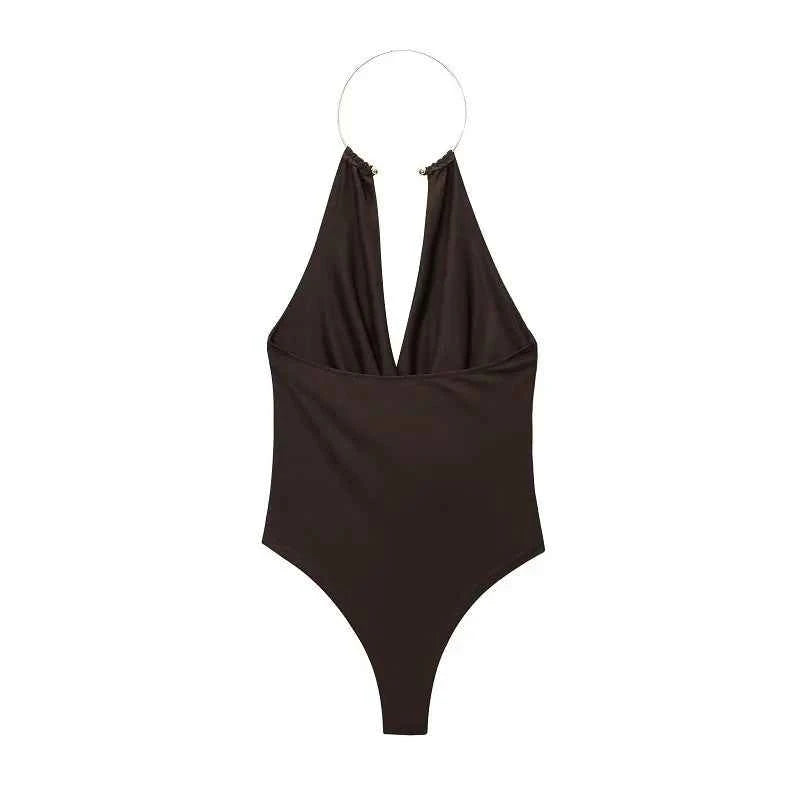 Women's Sexy Backless Sleeveless Bodysuit Jumpsuit for Summer Outfits Lingerie