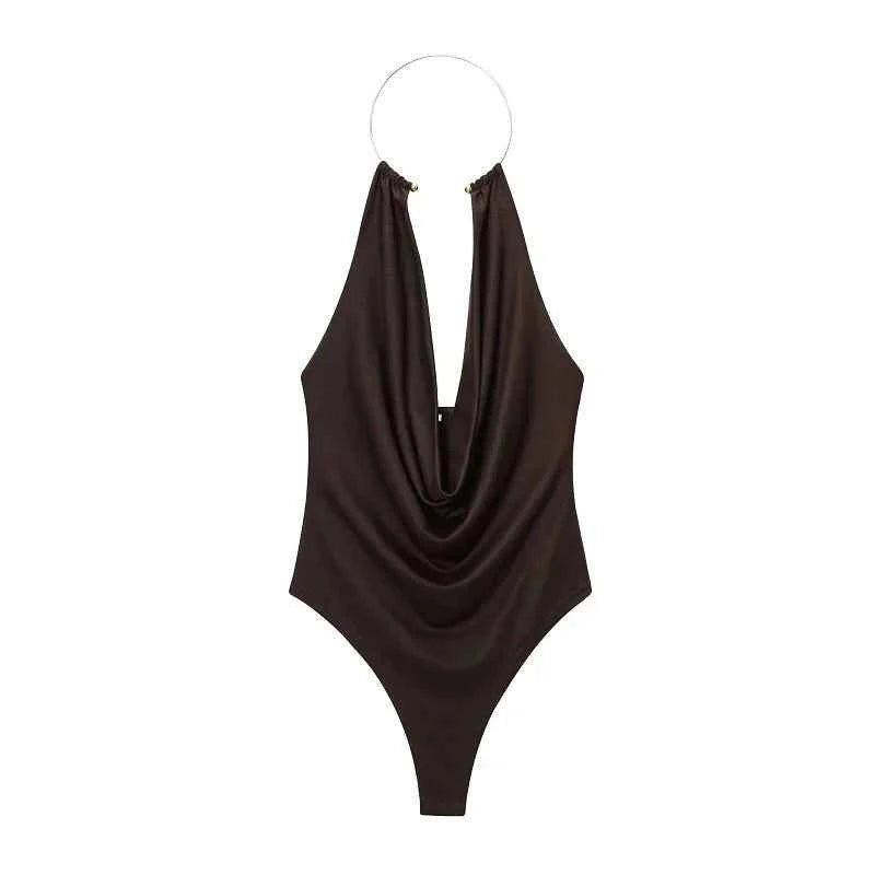 Women's Sexy Backless Sleeveless Bodysuit Jumpsuit for Summer Outfits Lingerie