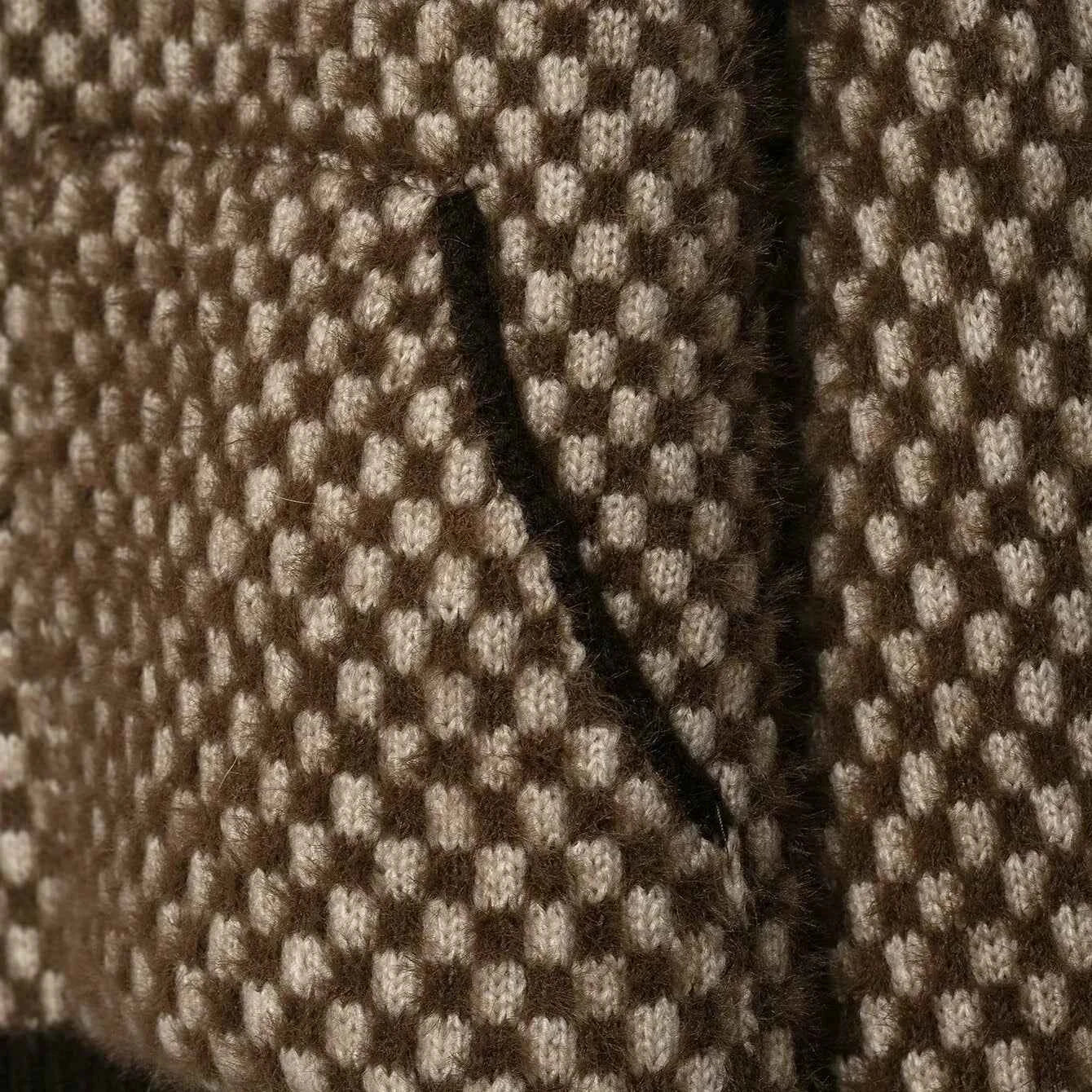 Chic Women's Knitted Cropped Jacket: High Collar Zipper, Long Sleeve, Slim Fit